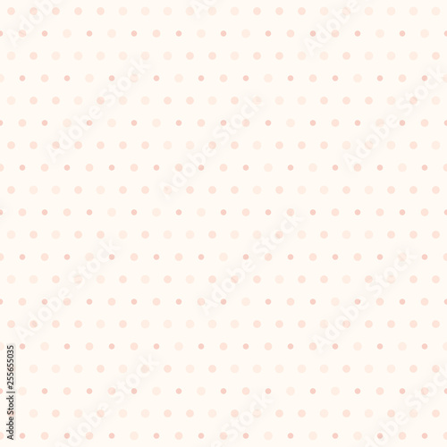 Rose polka dot pattern. Seamless vector background