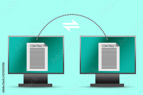 Photography Exchange of contract via online