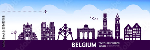 Belgium travel destination vector illustration.