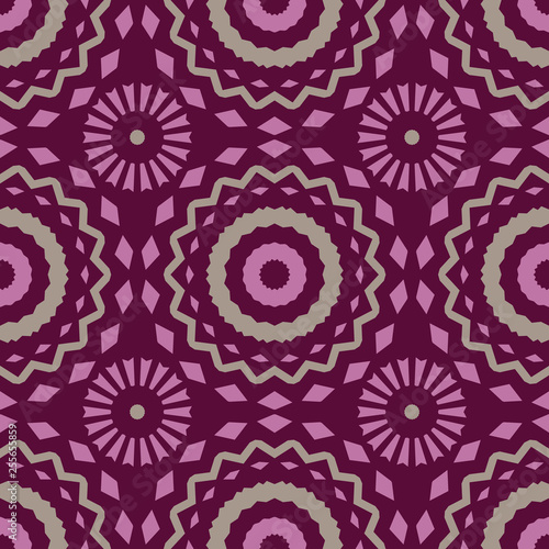 Tribal, native looking circular seamless pattern