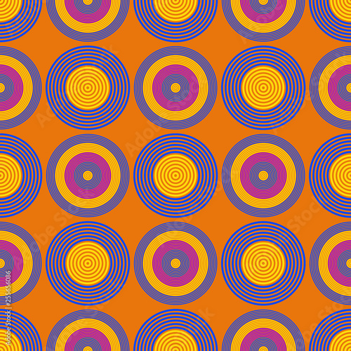 Vibrant circles seamless pattern
