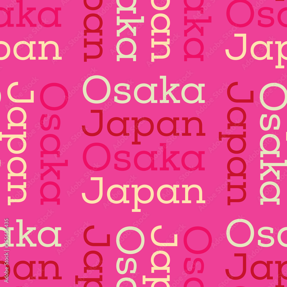 Osaka, Japan seamless pattern Osaka, Japan seamless pattern