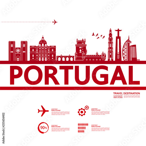 Portugal travel destination vector illustration.