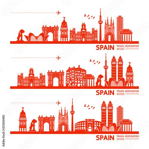 Spain travel destination vector illustration.