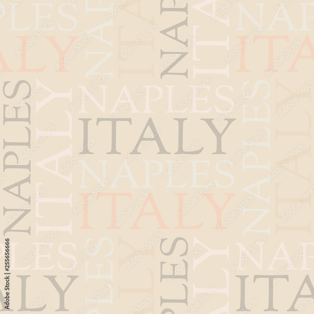 Naples, Italy seamless pattern
