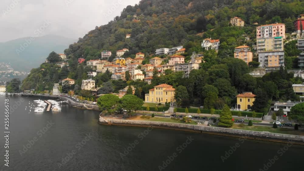 The magnificent scenery and breathtaking villas at Lake Como, Italy Aerial view of the magnificent scenery and breathtaking villas at Italian lakes The magnificent scenery and breathtaking villas at Lake Como, Italy Aerial view of the magnificent scenery and breathtaking villas at Italian lakes