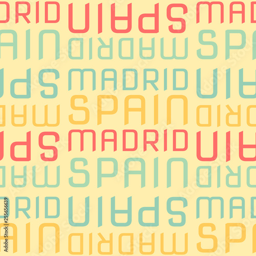 Madrid, Spain seamless pattern