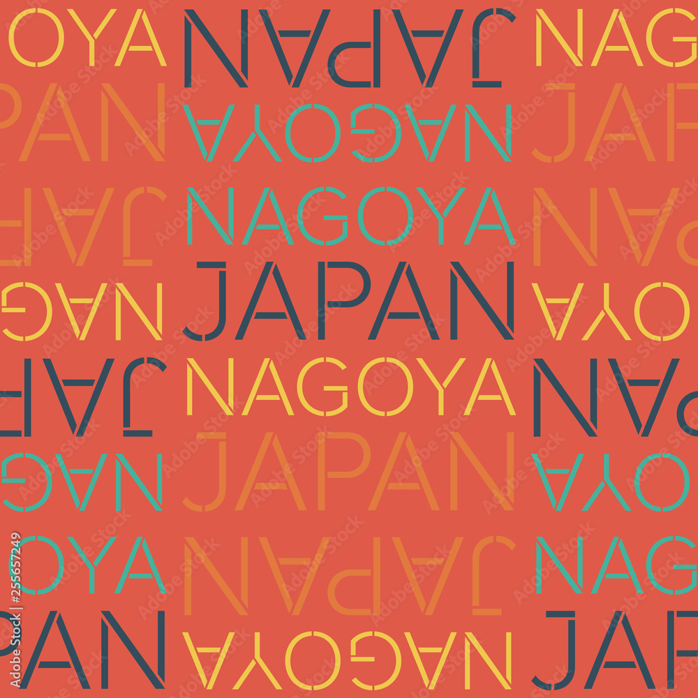nagoya, japan seamless pattern nagoya, japan seamless pattern
