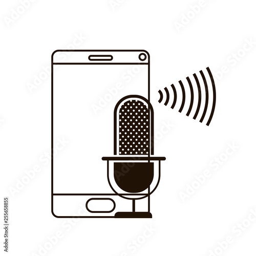 smartphone with voice assistant icon