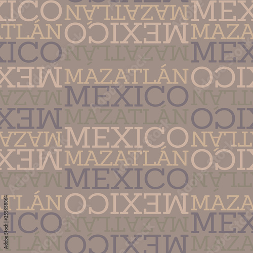 Mazatlan, Mexico seamless pattern photo