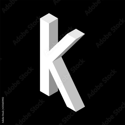 3d Letter K logo icon desig...