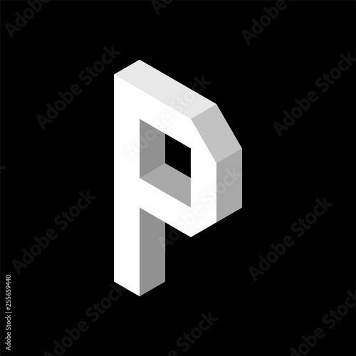 3d Letter P logo icon desig...