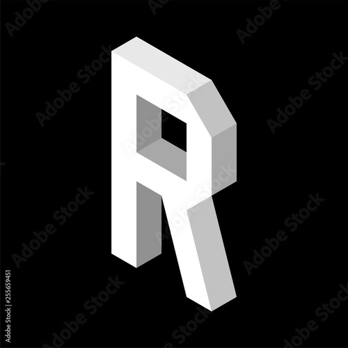 3d Letter R logo icon desig...