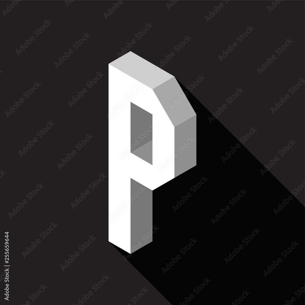 3d Letter P logo icon design template element. Vector illustration 3d Letter P logo icon design template element. Vector illustration