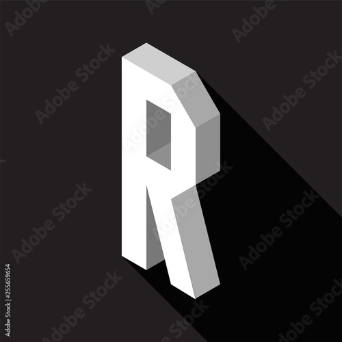3d Letter R logo icon desig...
