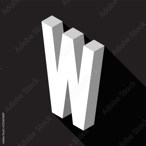 3d Letter W logo icon desig...