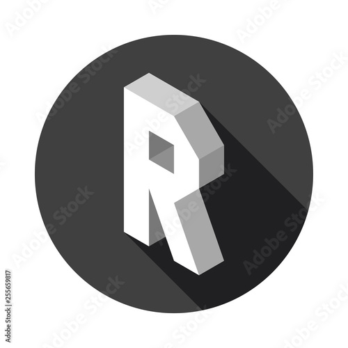 3d Letter R logo icon desig...