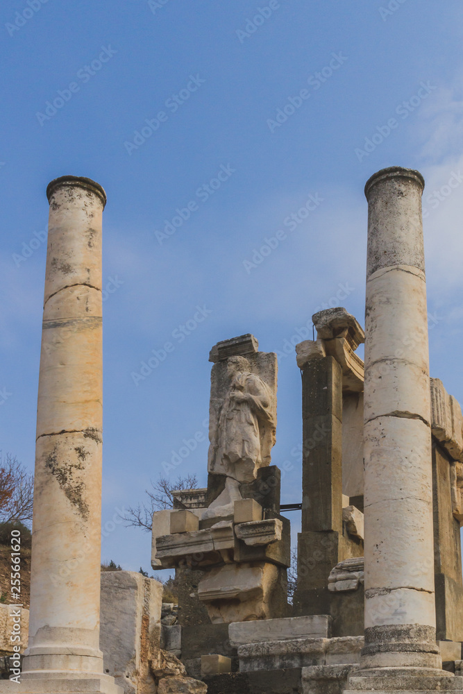 Ruins of the Ancient Greek city of Ephesus near Selçuk, Turkey