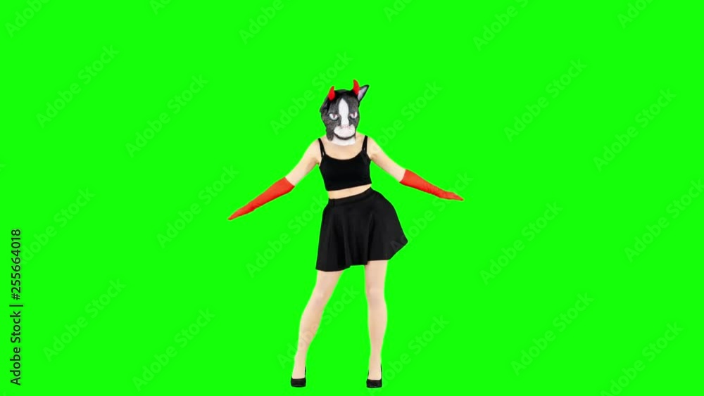 Frivolous Club Dancer Fooling Around on Green Screen Frivolous Club Dancer Fooling Around on Green Screen