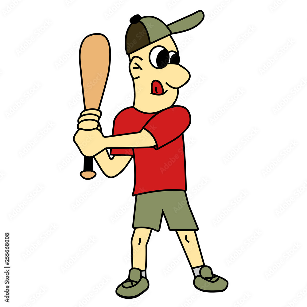 boy play baseball. stock vector illustration boy play baseball. stock vector illustration
