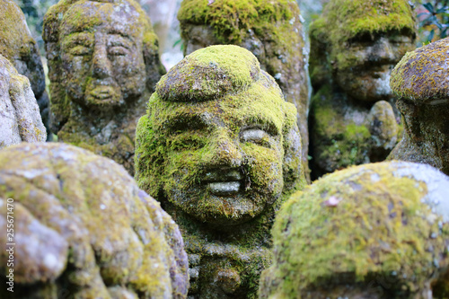 京都嵯峨野の寺院の石仏