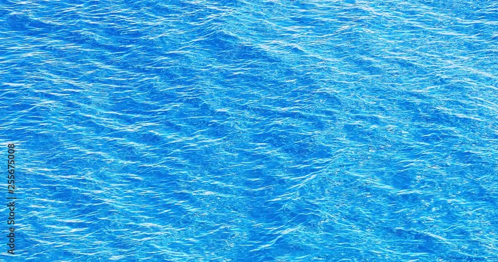 Scenic view of water surface texture. Ocean and sea vivid blue color background Scenic view of water surface texture. Ocean and sea vivid blue color background