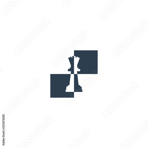 chess logo template vector illustration icon element isolated