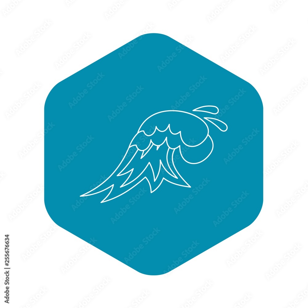 Big wave icon. Outline illustration of big wave vector icon for web
