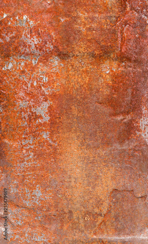 Rusty surface in old iron plate