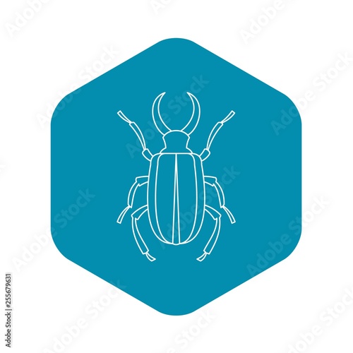 Lucanus cervus beetle icon. Outline illustration oflucanus cervus beetle vector icon for web
