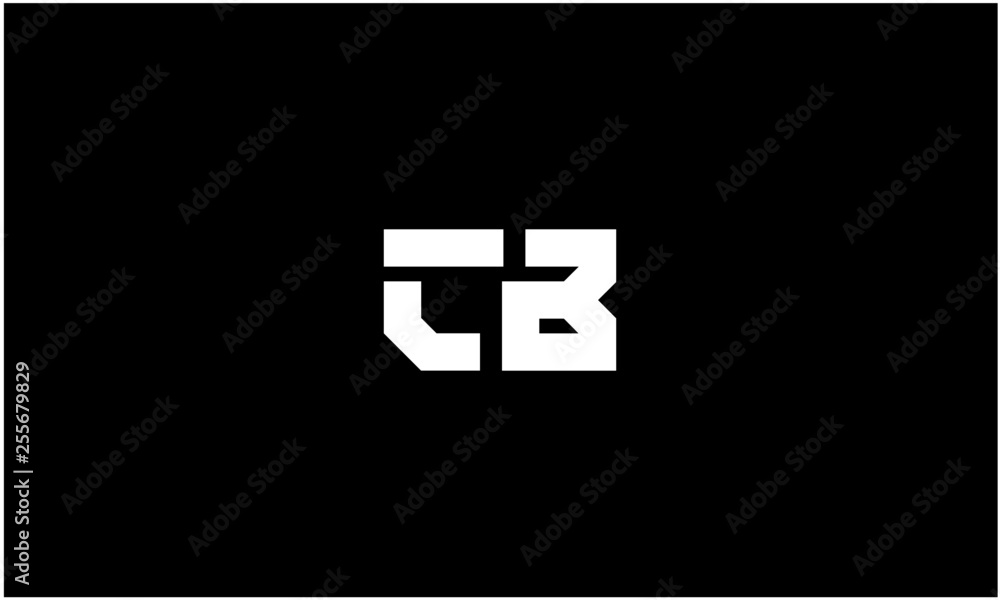 C, B, CB Letter Alphabet Text Font Icon Graphic Logo Design with Creative  Modern Trendy style Typography in white color and Black Background - Vector  Stock Vector | Adobe Stock