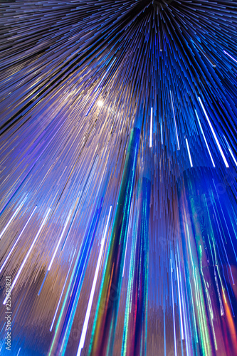 Blue glowing glass lines as abstract background
