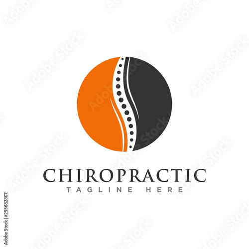 chiropractic logo design vector