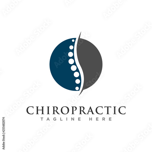 chiropractic logo design vector