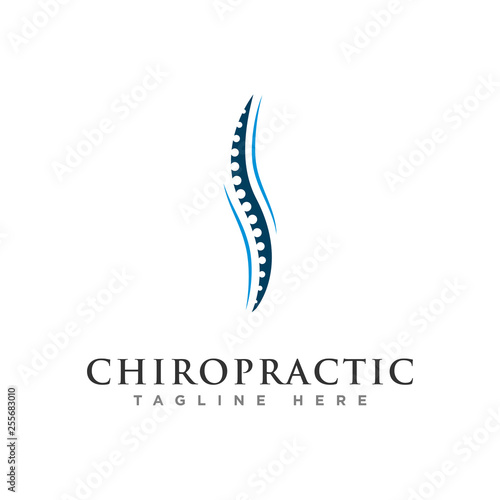 chiropractic logo design vector