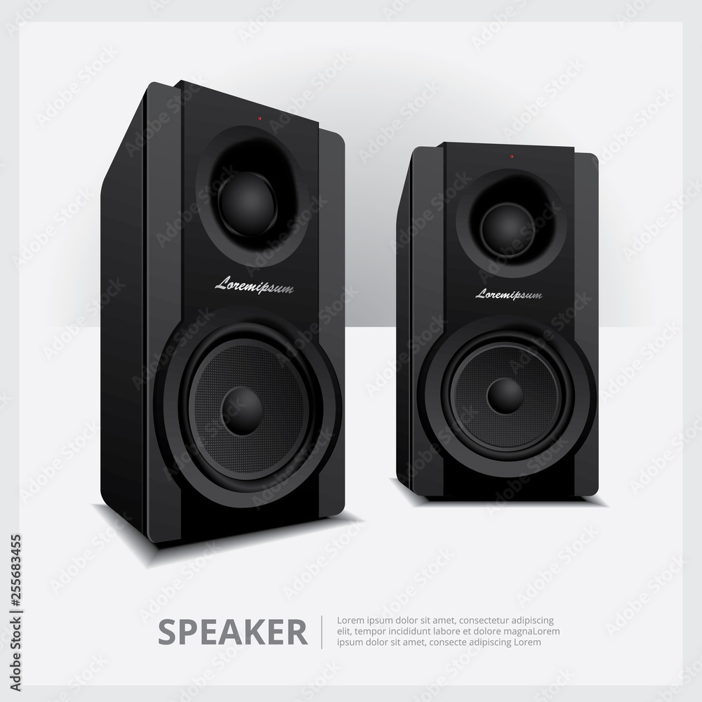 Speakers isolated vector illustration Speakers isolated vector illustration