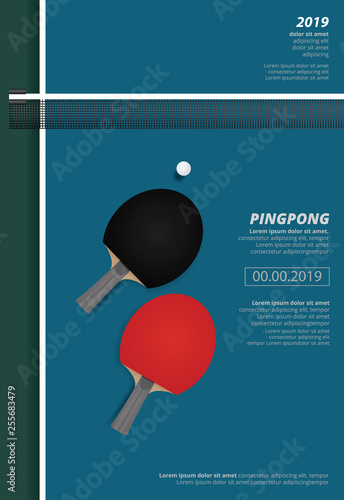 Pingpong Poster Template Vector Illustration