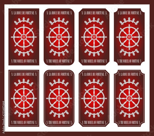 The Wheel of Fortune Tarot of the symbols red and white