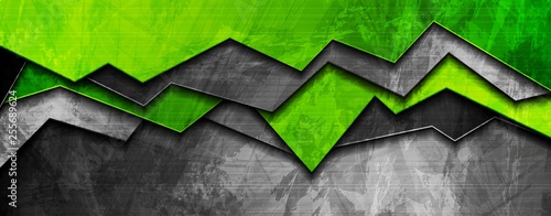 Abstract bright green grunge banner design