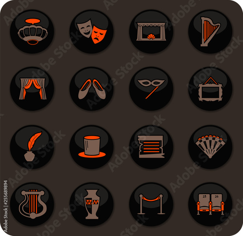 Theater icons set