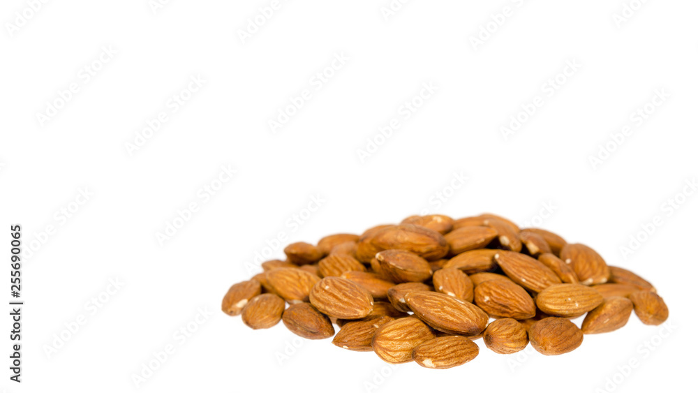 organic almond nuts, healthy quick snack concept organic almond nuts, healthy quick snack concept