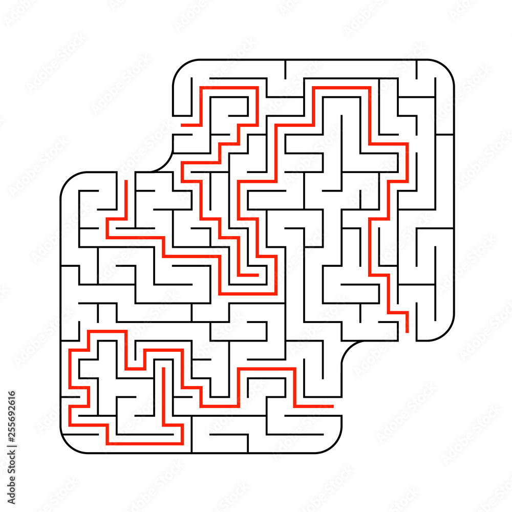 Abstact labyrinth. Game for kids. Puzzle for children. Maze conundrum. Vector illustration Abstact labyrinth. Game for kids. Puzzle for children. Maze conundrum. Vector illustration