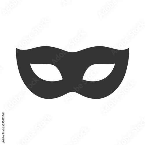 Carnaval black mask background isolated on white background. Modern concept