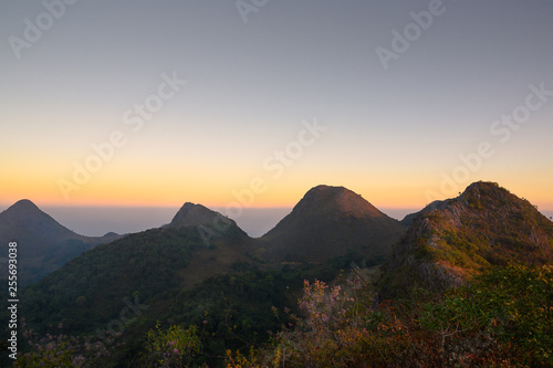 Landscape on Mountain valley at Doi Luang Chiang Dao, ChiangMai Thailand.