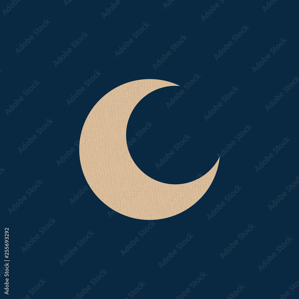 Moon icon. Moon icon.