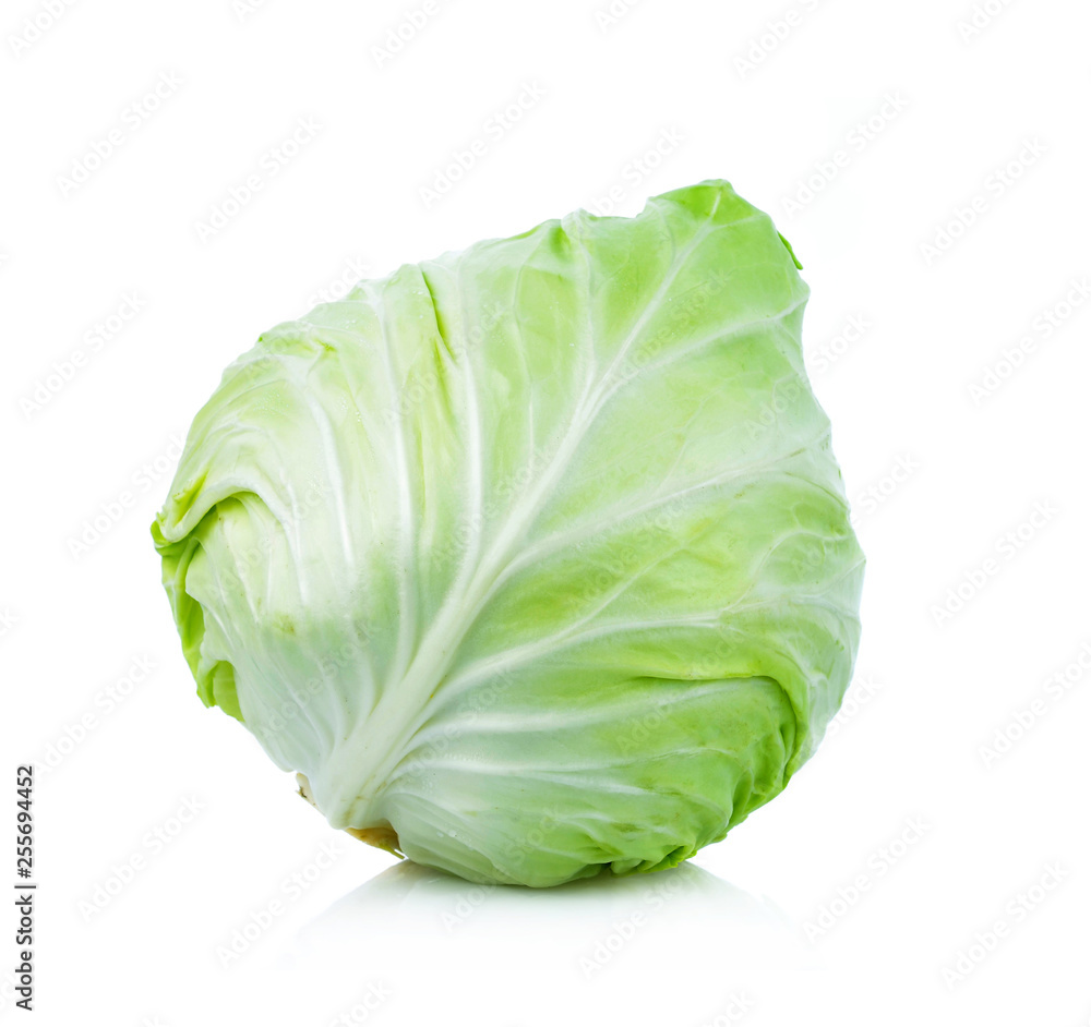 Cabbage (Brassica oleracea var) isolated on white background Cabbage (Brassica oleracea var) isolated on white background