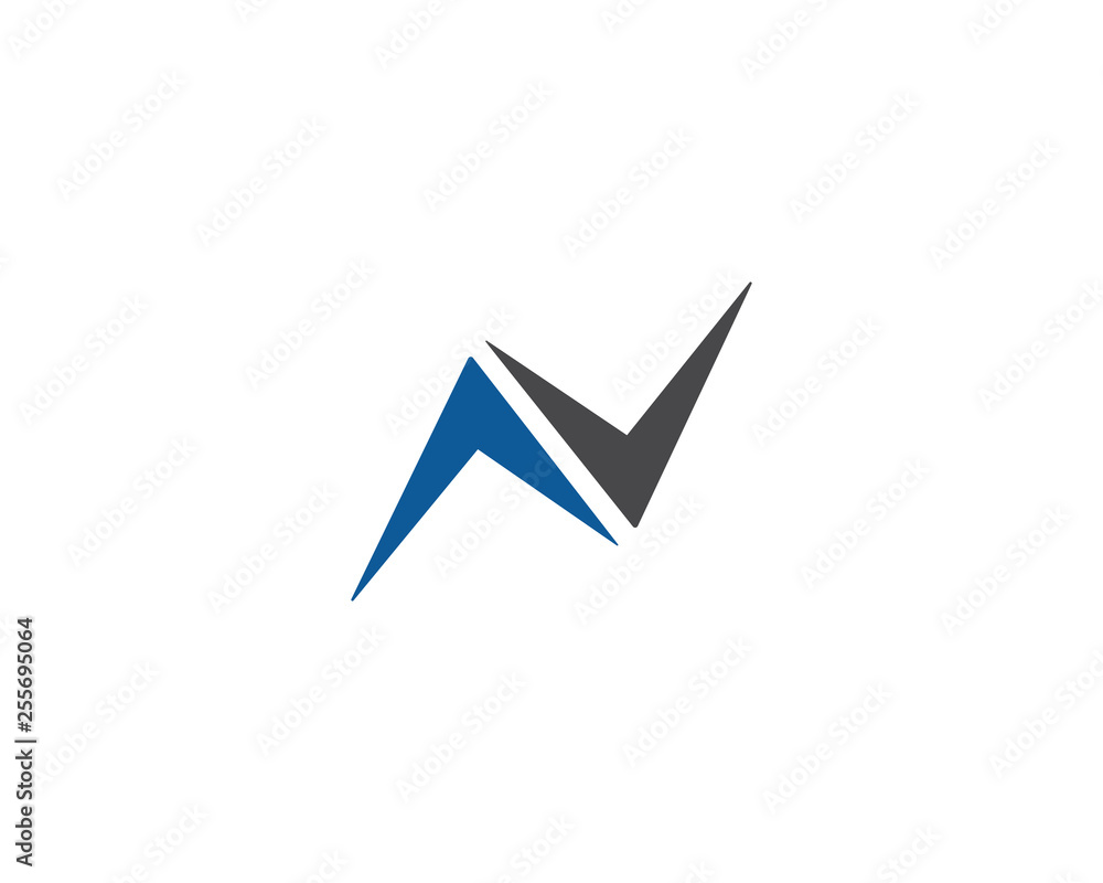 N Letter Logo Template vector icon illustration design N Letter Logo Template vector icon illustration design