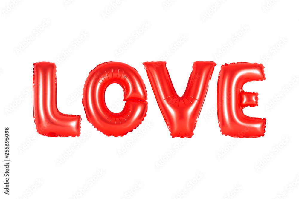 love in english alphabet from red balloons love in english alphabet from red balloons