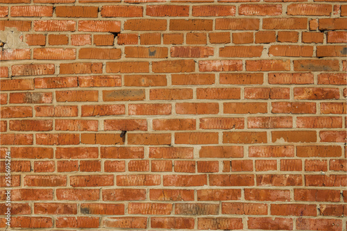 Brick wall. Brick texture. Brown brick wall. Brick background. Red wall texture background
