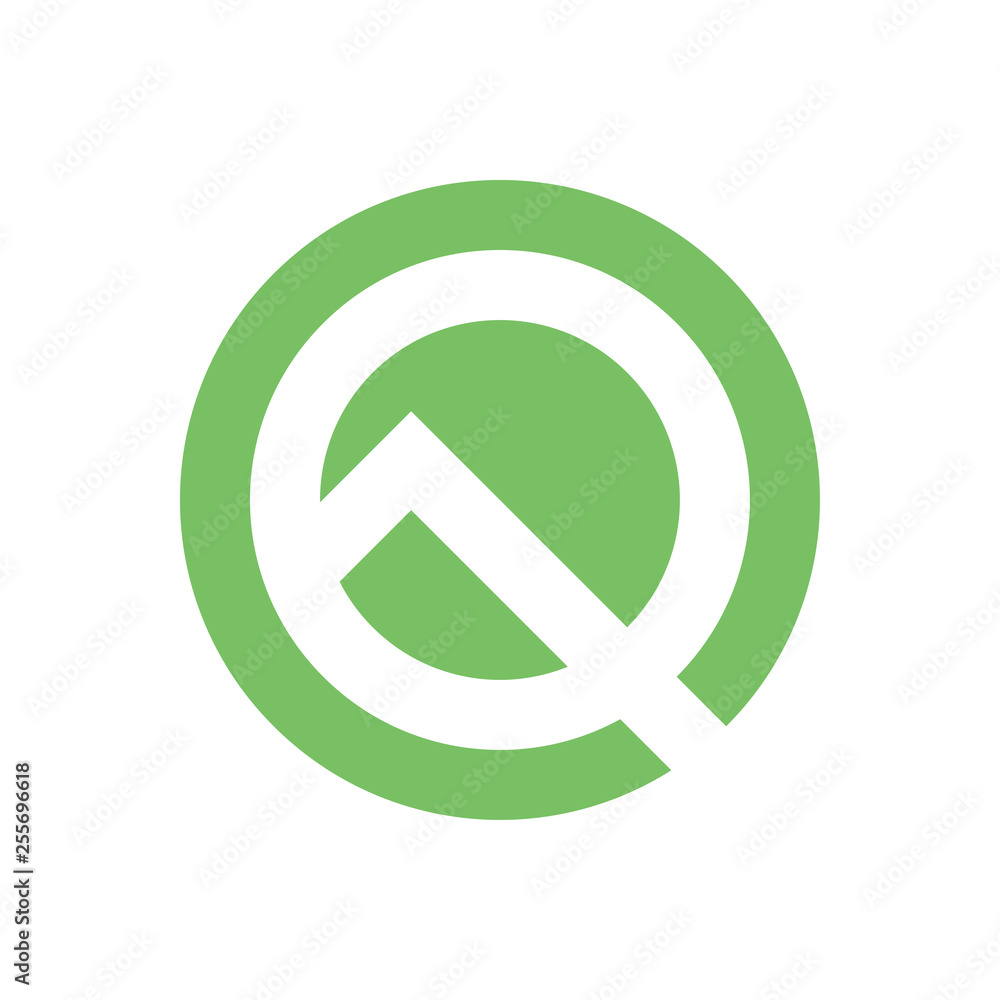 Stylized letter Q. Company logo vector letter Q in green color. Vector Illustration. EPS 10 Stylized letter Q. Company logo vector letter Q in green color. Vector Illustration. EPS 10